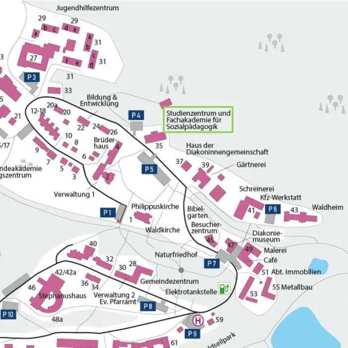 Ein Ortsplan von Rummelsberg